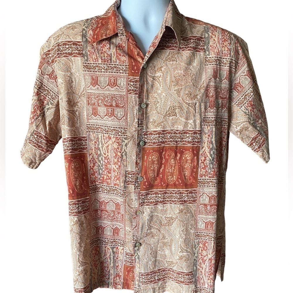 TORI RICHARD Aloha Hawaiian Collared Shirt Men M Medium